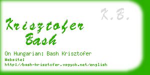 krisztofer bash business card